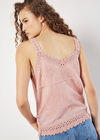 Floral Embroidery Crochet Cotton Top, Pink, large
