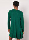 Soft Touch Rib Knit Mini Dress, Green, large