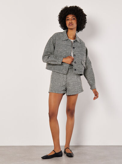 Textured Cropped Shacket