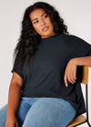 Curve Soft Ribbed Top, Green, large