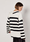 Button Detail Stripe Jumper, Black, large