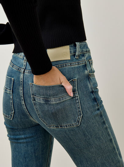 Lulu Mid-Rise Flared Jeans