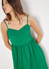 Pintuck Pleat Camisole Midi Dress, Green, large
