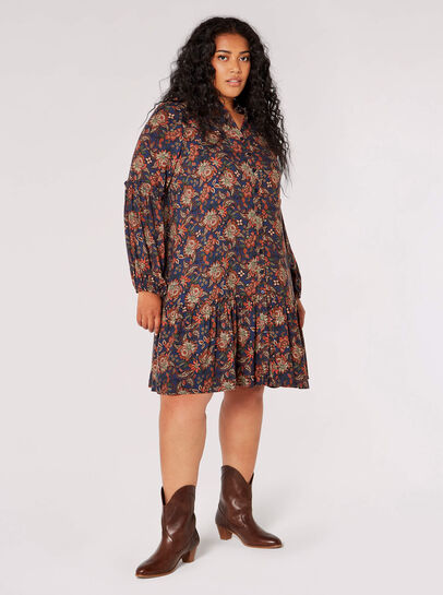 Curve Sarasa Floral Mini Dress