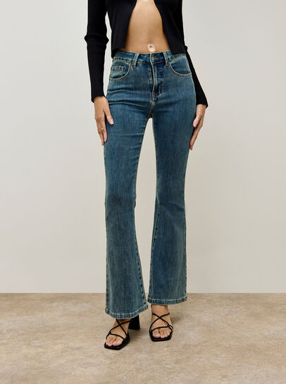 Lulu Mid-Rise Flared Jeans