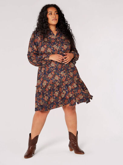 Curve Sarasa Floral Mini Dress