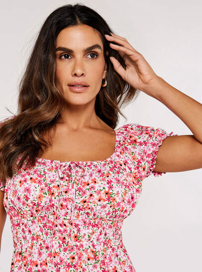 Ditsy Floral Milkmaid Mini Dress