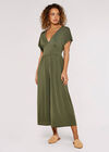 V Neck Jumpsuit, Khaki, large