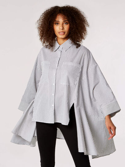 Oversized Pinstripe Cotton Shirt