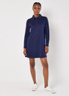 Polo A-Line Mini Dress, Navy, large