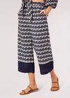 Geo Shell Culotte Trousers, Navy, large