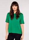 Short Sleeve Plain T-Shirt, Green, large