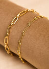 24K Gold Plated Layered Bracelet, Gold, large