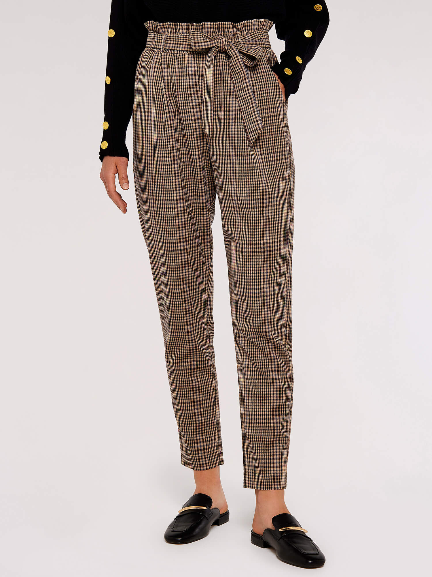 Burberry: Brown Check Trousers | SSENSE
