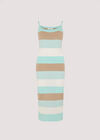 Striped Bodycon Midi Dress, Blue, large