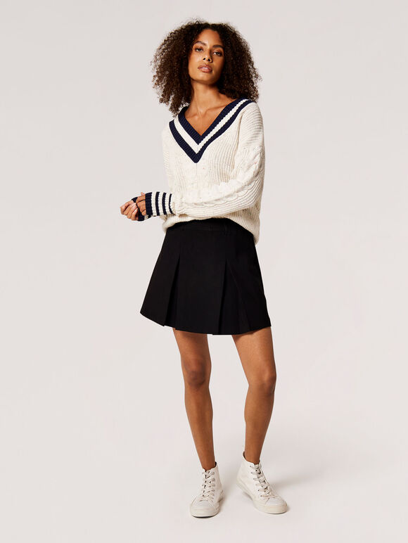 Pleated Tailored Mini Skirt | Apricot Clothing