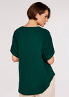 Vneck Cotton Top, Green, large