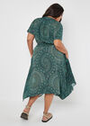 Curve Moroccan Mandala Midi Dress, Green, large