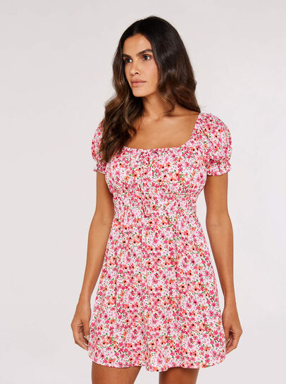 Ditsy Floral Milkmaid Mini Dress