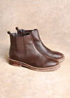 Leather Chelsea Boots, Brown, large