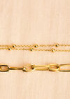 24K Gold Plated Layered Bracelet, Gold, large