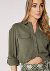 Twisted Short Shirt, Khaki, large