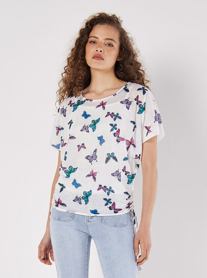 Butterfly Print Camisole Insert Top