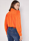 Soft Twill Wrap Top, Orange, large