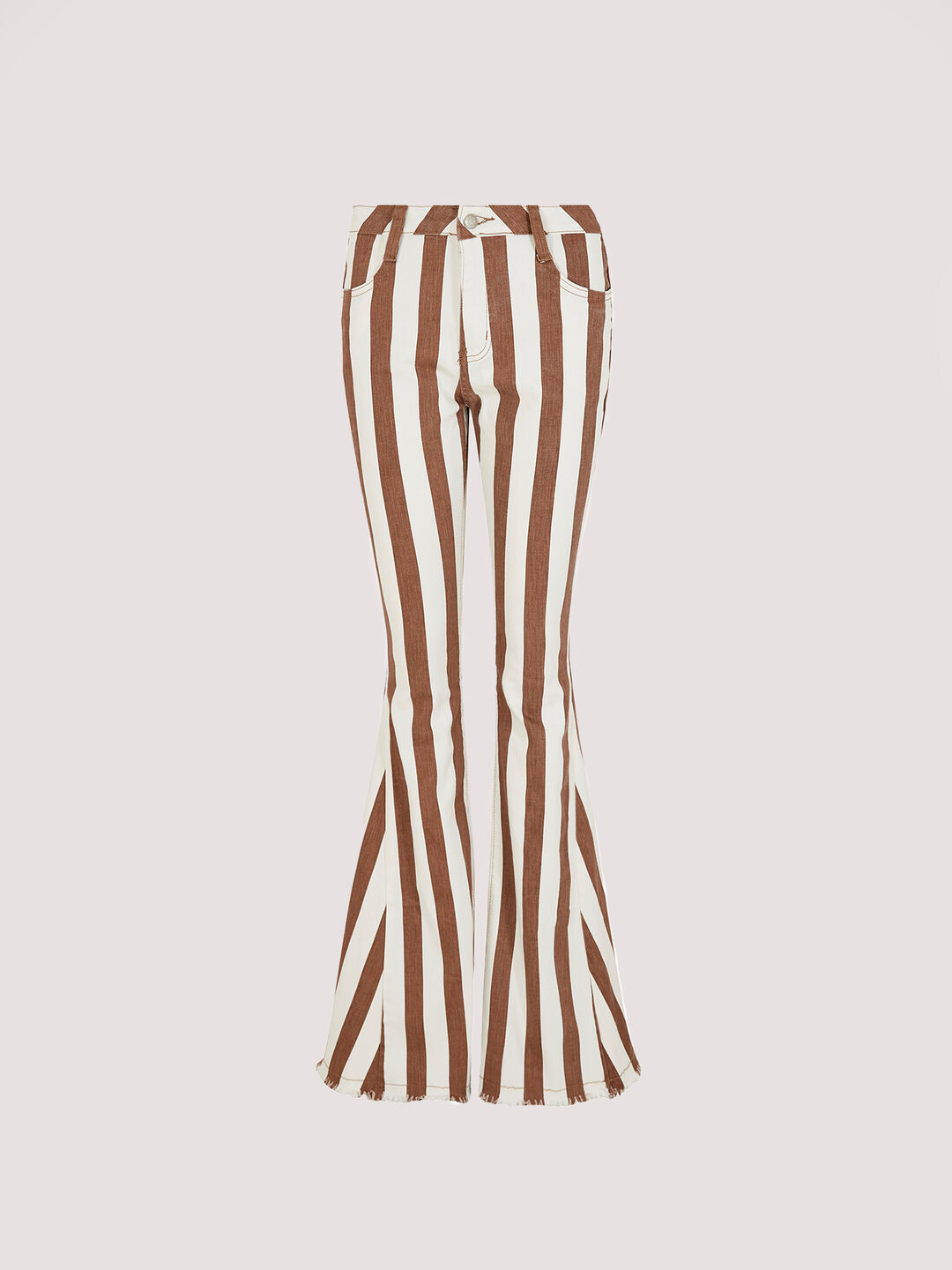 Terracotta Stripe Super Flare Jeans