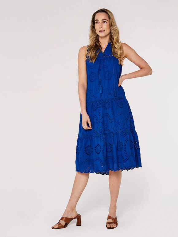 Tassel Broderie Midaxi Dress | Apricot Clothing