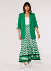 Geo Leaves Maxi Skirt, Green, large