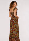 Floral  Milkmaid Maxi Dress, Orange, large