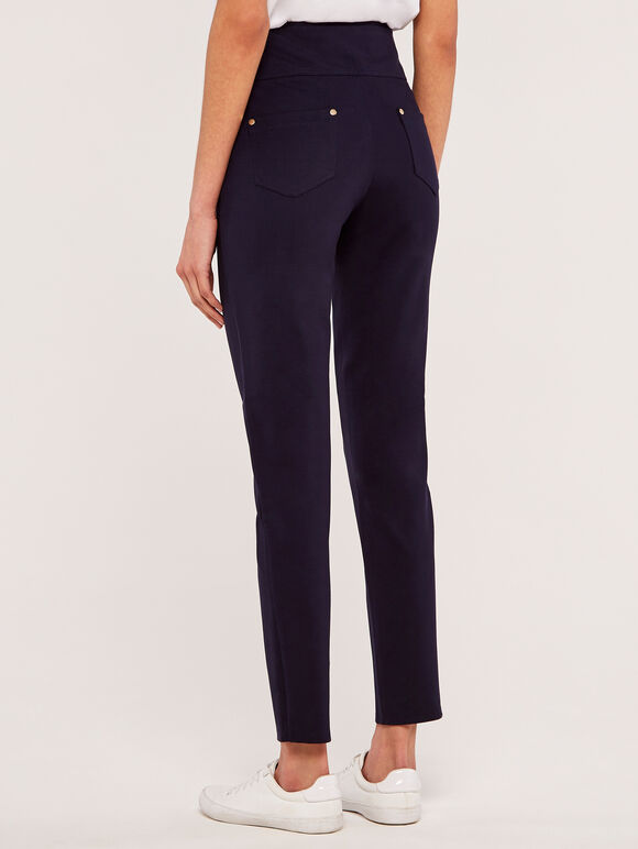 Ponte Button Trousers | Apricot Clothing