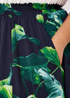 Curve Leaf Midi Skirt, Navy, large