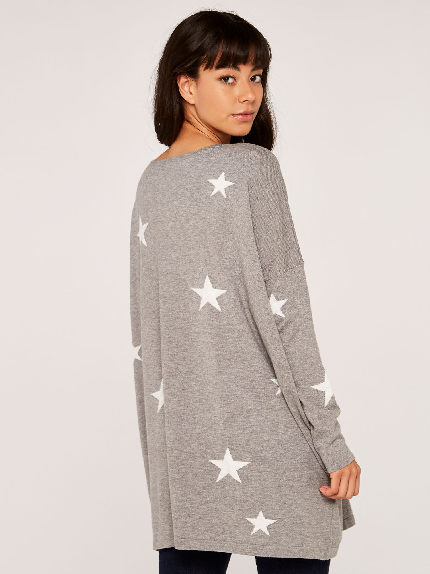 Lurex Star Oversized Jumper | Apricot Clothing