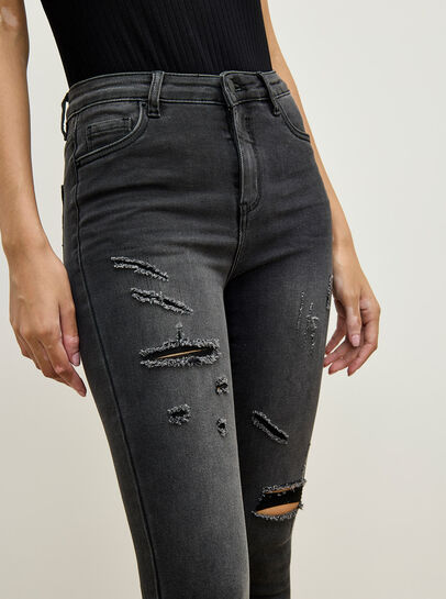 Sienna Mid-Rise Ripped Skinny Fit Jeans