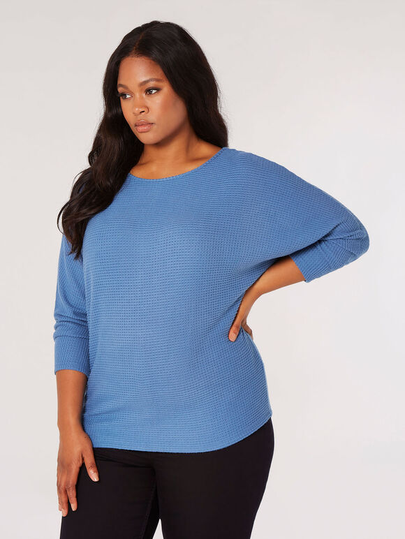 Curve Soft Textured Batwing Top | Apricot Clothing