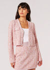 Multi-Coloured Marl Knit Cardigan, Pink, large