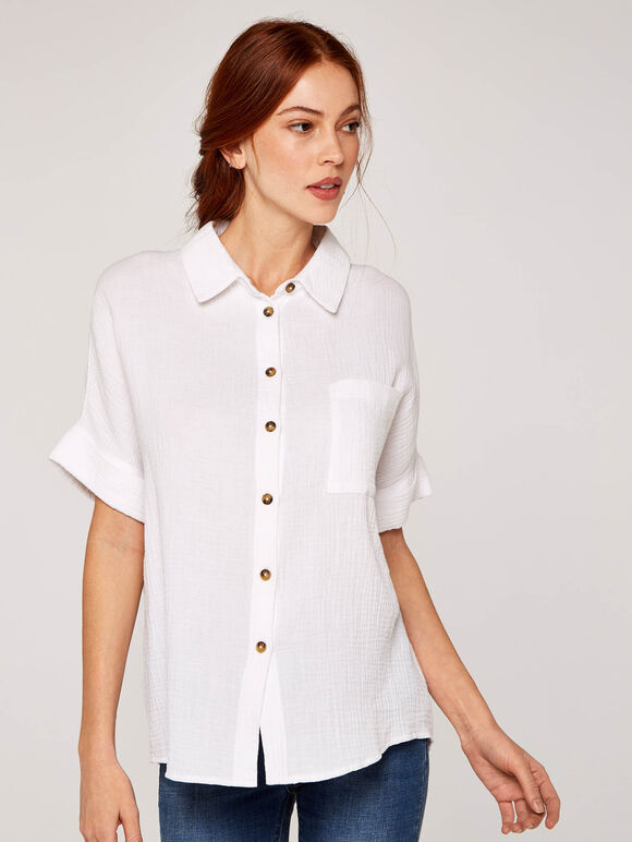 Oversized Cotton Shirt | Apricot Clothing