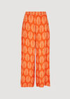 Geo Leaf Palazzo Trousers, Orange, large