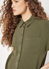 Textured Short Sleeve Shirt, Khaki, large