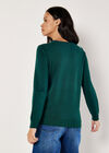 Diamond Pointelle Jumper, Green, large