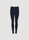 Rosie High-Waist Skinny Jeans, Navy, large