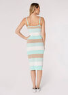 Striped Bodycon Midi Dress, Blue, large