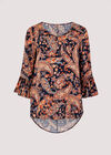 Painterly Paisley Top, Navy, large