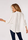 Textured High-Low Shirt, White, large