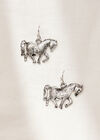 Silver Tone Horse Hook Earrings, Assorted, large