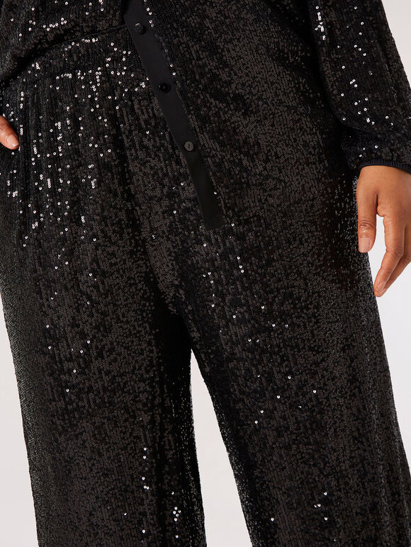 Curve Sequin Palazzo Trousers | Apricot Clothing
