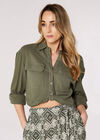 Twisted Short Shirt, Khaki, large