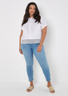 Lace Hem Top, White, large